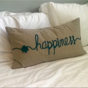 Happiness decor pillow